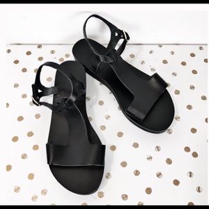 Ancient Greek leather Platform Wedge Sandals